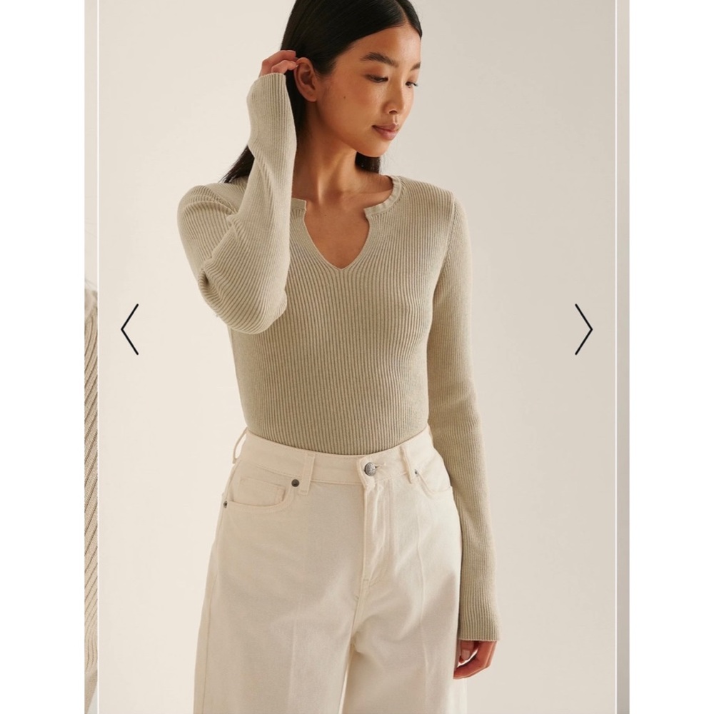 NA-KD  Light Rib Knitted Sweater